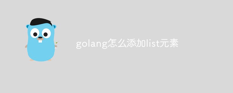 golang怎么添加list元素