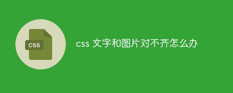 css 文字和图片对不齐怎么办