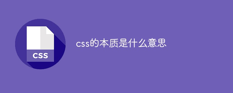 css的本质是什么意思