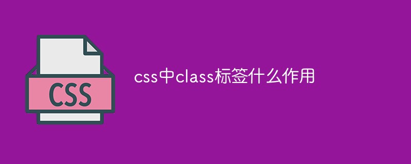 css中class标签什么作用