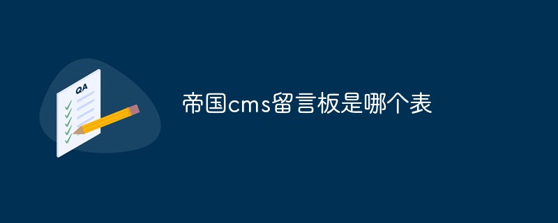 帝国cms留言板是哪个表